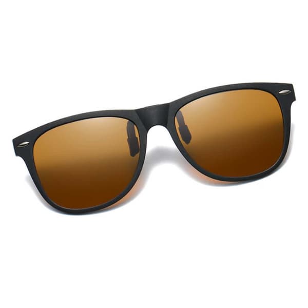Polariseret Wayfarer Clip On Solbriller Flip Up Brown