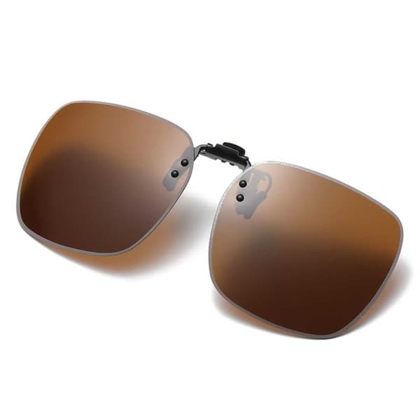 Stor Flip Up Clip On Solbriller Brun