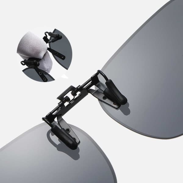 Stora Flip Up Clip On Solglasögon Grön