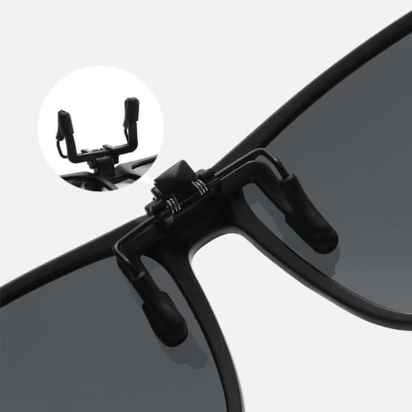 Flip Up aurinkolasit Clip-On Ruskea