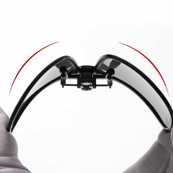 Flip Up aurinkolasit Clip-On Ruskea