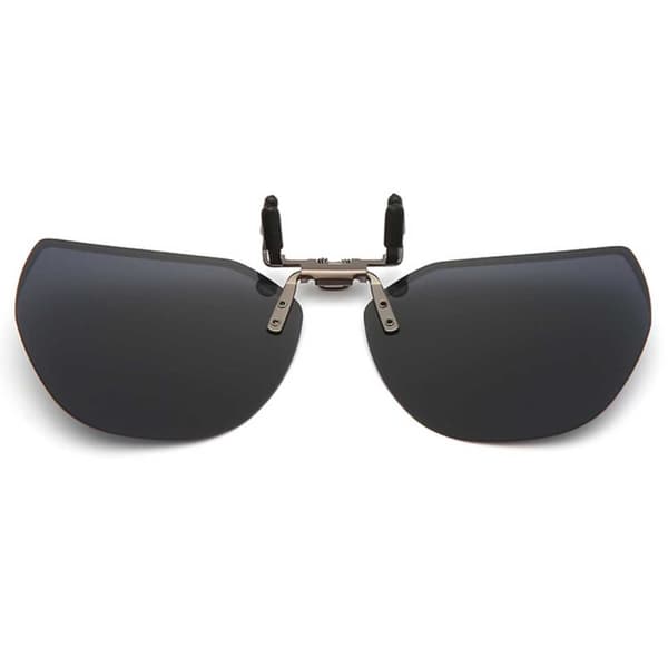 Flip-Up Clip-On Solglasögon Metall Lila Tint