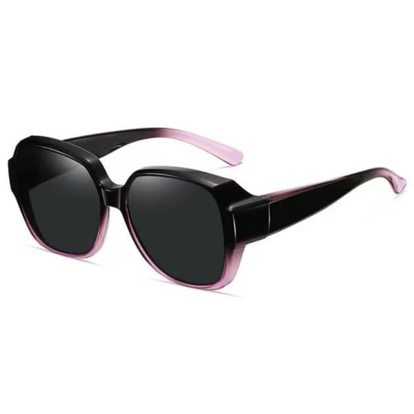 Polarized Suncovers Solbriller Over Glasses Sort/lilla