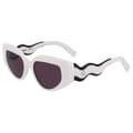 Miniatyrbillede 1 af 8: Karl Lagerfeld Solbriller 6144s Transparent White/CAT3 Mand