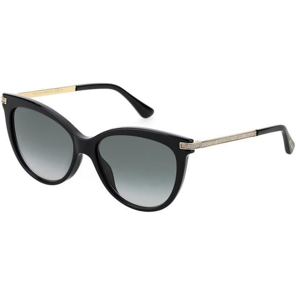 Solsken - Jimmy Choo - AXELLE/G/S - Svart/Grey Skuggig - Resin - Chic