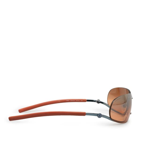 Pre-owned Chanel CC Rimless Sport Sunglasses Brown