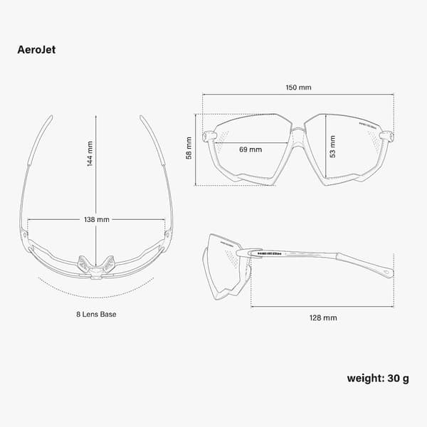 Scicon Aerojet Titanium Solbriller Transparent Silver Mirror/CAT3