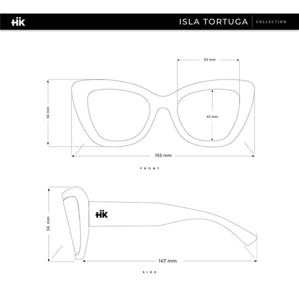 Hanukeii Isla Tortuga Solglasögon För Kvinnor Vit UV400 Protection/CAT3 Man