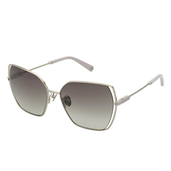 Nina Ricci Snr380 Solglasögon För Kvinnor Guld Brown Gradient Brown / CAT2 Man