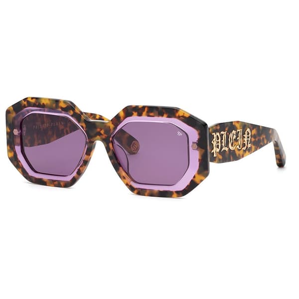 Philipp Plein Spp098m Solglasögon För Kvinnor Gul Violet / CAT3 Man