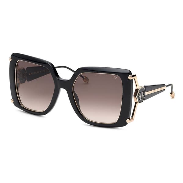 Philipp Plein Spp121s Solglasögon För Kvinnor Svart Brown Gradient Pink / CAT3 Man
