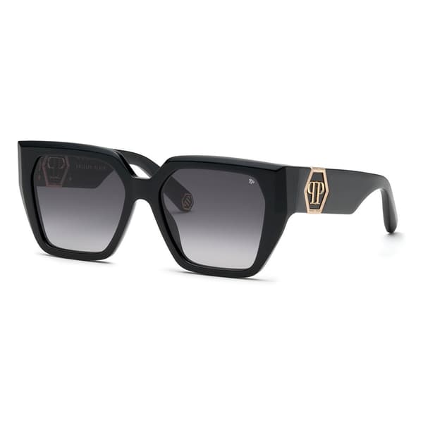Philipp Plein Plein Capture 57 Mm Solglasögon För Kvinnor Svart Smoke Gradient/CAT3 Man