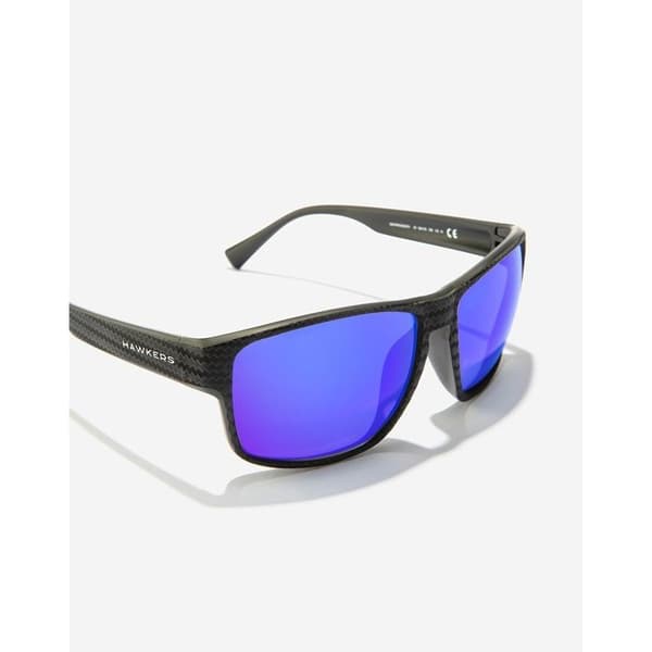 Solsken - Hawkers - Faster Raw Carbon Fiber - Unisex - Blå spegelglas - UV400 skydd