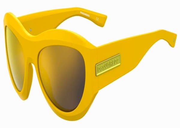Solglasögon Dsquared2 D2 0072/S 59/19/135 GUL/BRUN GUL acetat man D2 0072/S