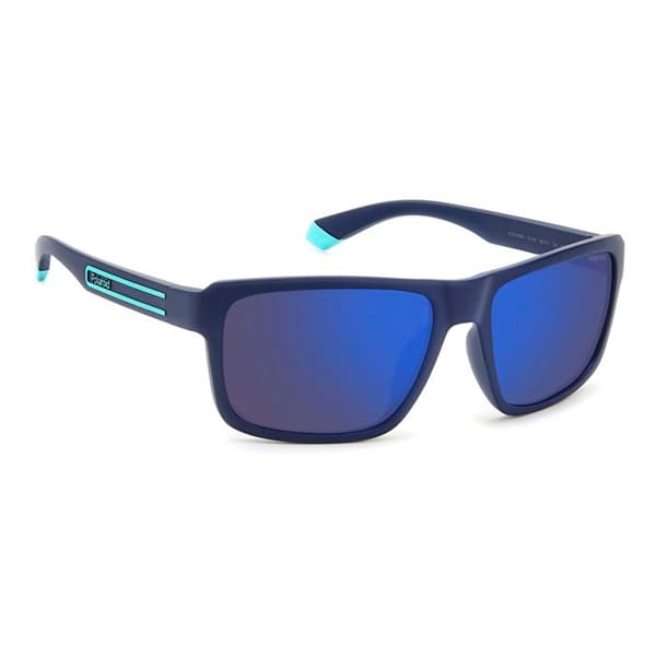 Polaroid solglasögon PLD 2158/S 58/17/135 MATTE BLUE/BLUE MIRRORED polykarbonat herr PLD 2158/S