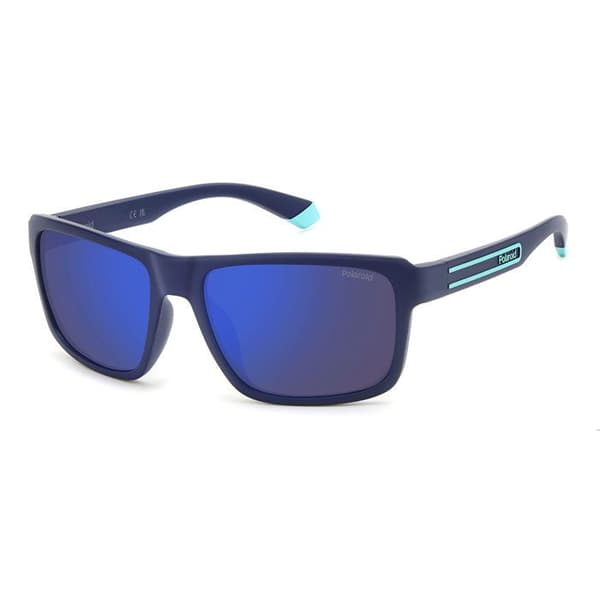 Polaroid solglasögon PLD 2158/S 58/17/135 MATTE BLUE/BLUE MIRRORED polykarbonat herr PLD 2158/S