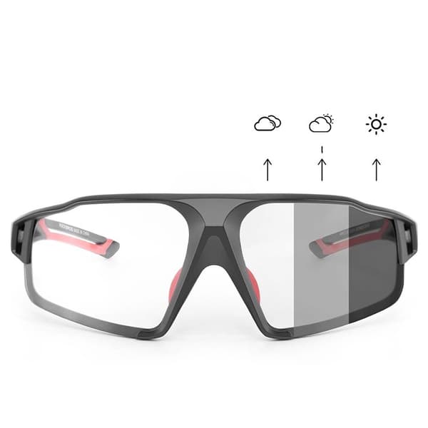 Rockbros SP216BL Photochromic UV400 Cykelglasögon - Röd