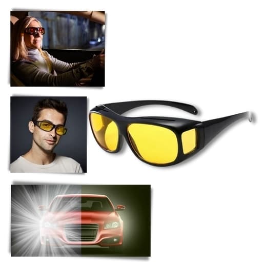 2 x Tummat lasit ajamiseen - Night Vision Glasses UV400 protection