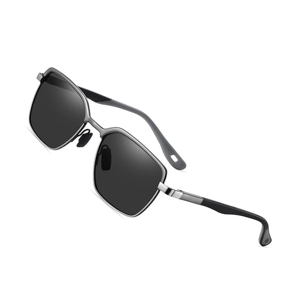 INF Stilfulde solbriller - A766 Gunmetal stel med grå linser