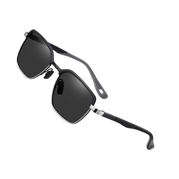 INF Stilfulde solbriller - A766 Gunmetal stel med grå linser