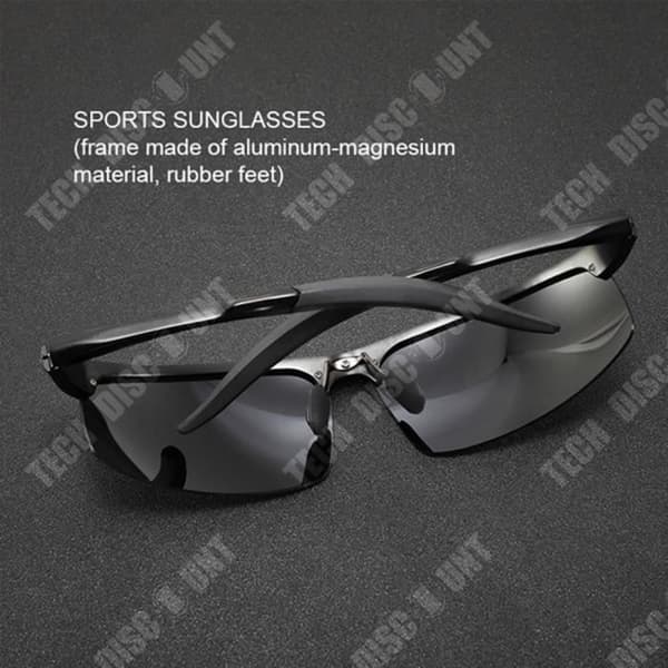 TD® Solglasögon Europa och Amerika Aluminium Magnesium Halvbåge Mode Män Utomhusridning Solskyddsmedel Sport Golvglasögon
