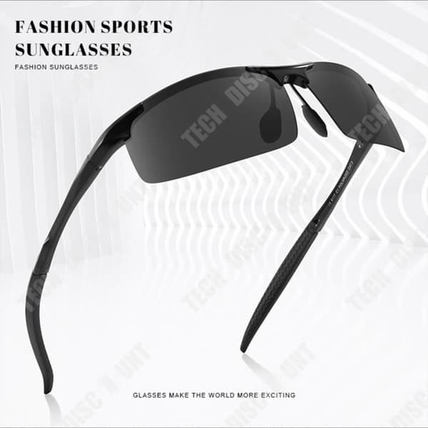 TD® Solglasögon Europa och Amerika Aluminium Magnesium Halvbåge Mode Män Utomhusridning Solskyddsmedel Sport Golvglasögon