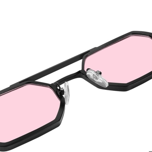 Octagonala Solglasögon CV3015 UV400 Färgade Linser Rosé
