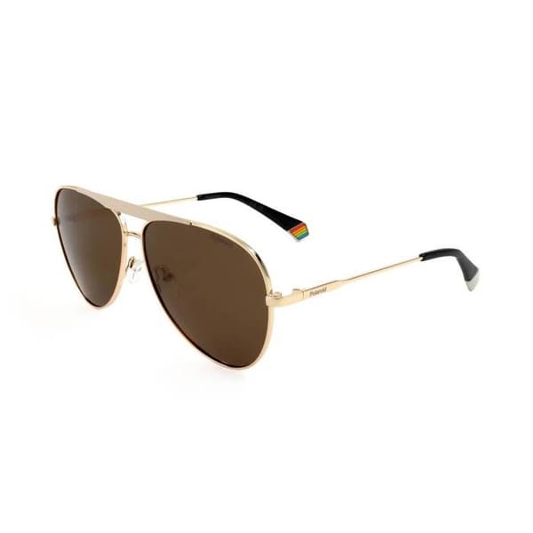Polaroid solglasögon PLD 6200/S/X 61/12/145 Y3R GULD IVORY ROSTFRITT STÅL UNISEX PLD SUN PLD 6200/S/X Y3R 61 12 145