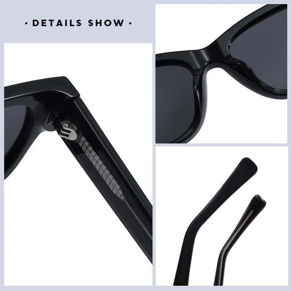 INF Trendy Lens Polariserte Solbriller med Etui Sort