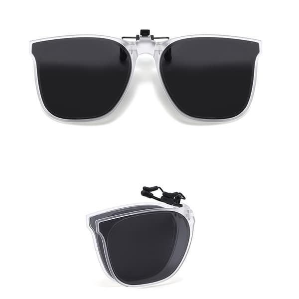 INF Foldbare Clip-On Solbriller - Polariserede Hvid