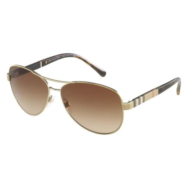 Solglasögon - Burberry - BE3080 - Guld - Beige - Gradient brun