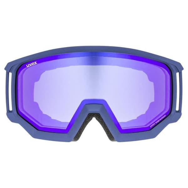 Skidglasögon - UVEX - Athletic FM - Mirror Blue Green S2 - Retro kantig design - Extra brett synfält