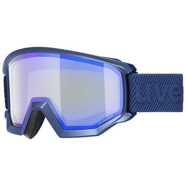 Skidglasögon - UVEX - Athletic FM - Mirror Blue Green S2 - Retro kantig design - Extra brett synfält