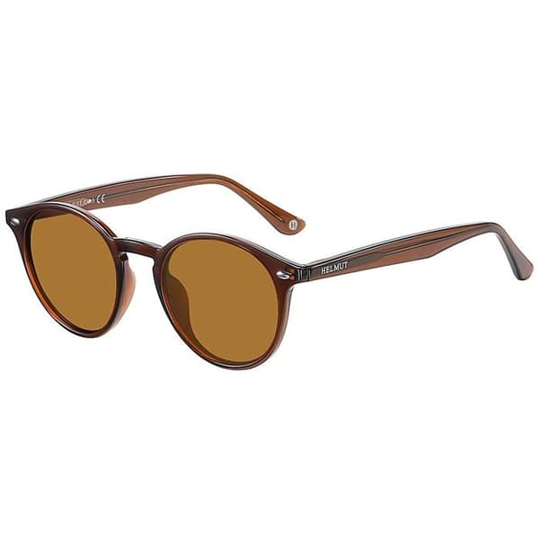 H helmut just Solglasögon för kvinna och man Runda Retro Polariserade glas TR90 båge Acetat platta