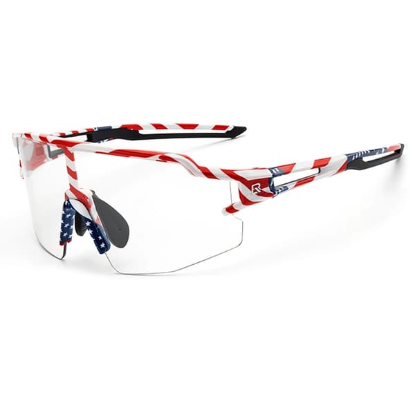 Rockbros Cykelglasögon Photochromic med UV-skydd USA mönster
