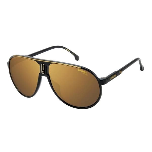 Solsken - Carrera - CHAMPION65/N - Svart Guld/Grå Spegel - Unisex - Trendig