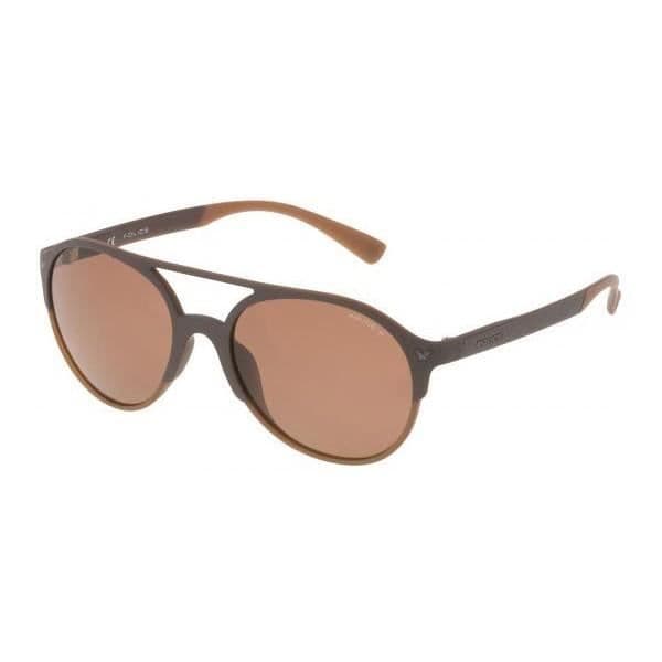 Solglasögon - SPL - SPL163-94CP - Marrón Oscuro/Marrón Claro - Unisex - Vuxen