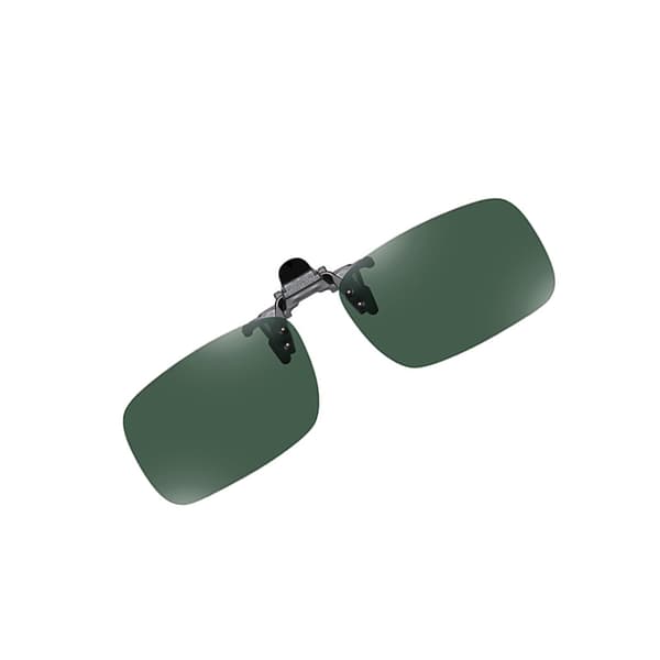 INF Polariserade Clip-on Solglasögon: Ultimat UV400-skydd Mörkgrön