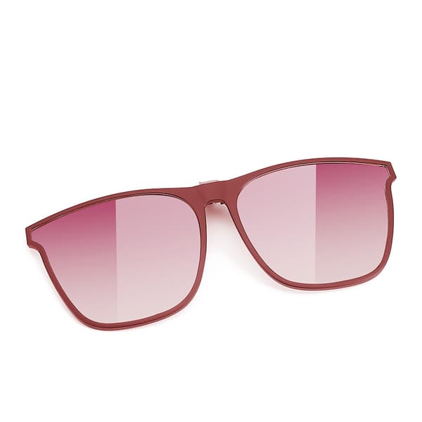 INF Clip-on solbriller - for brilleinnfatninger Rosa+grå