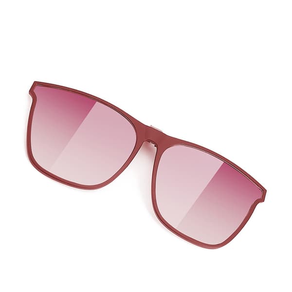 INF Clip-on solbriller - for brilleinnfatninger Rosa+grå