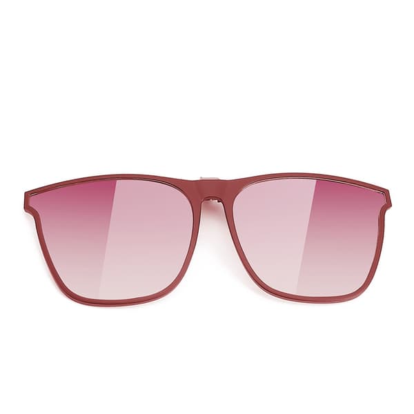 INF Clip-on solbriller - for brilleinnfatninger Rosa+grå