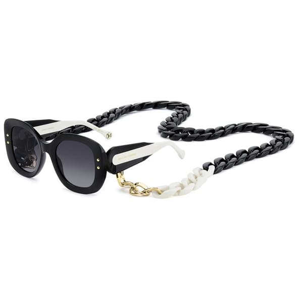 Carolina Herrera HER 0254/S 53/22/140 SVART/MÖRKGRÅ SHADED acetat kvinna Solglasögon HER 0254/S