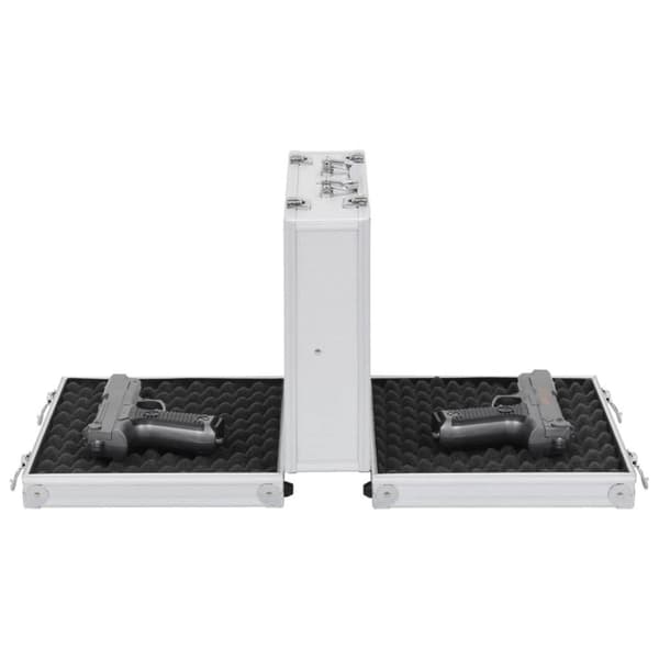 vidaXL Pistolväska aluminium ABS silver