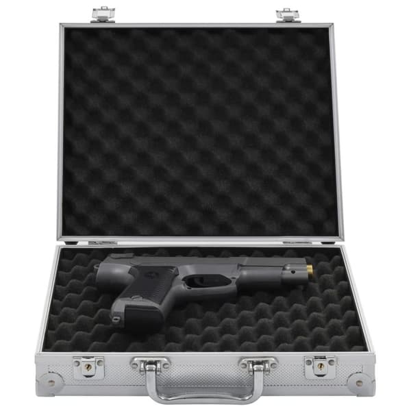 vidaXL Pistolväska aluminium ABS silver