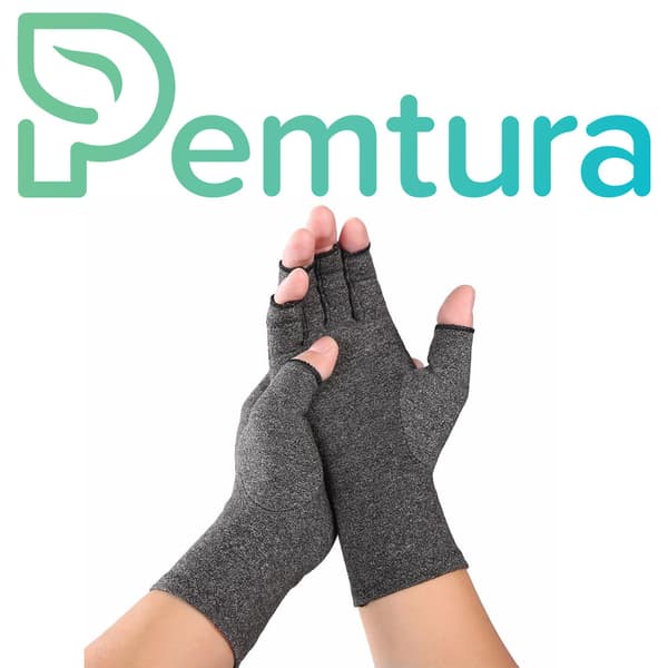 Pemtura Kompressio käsineet S - Harmaa