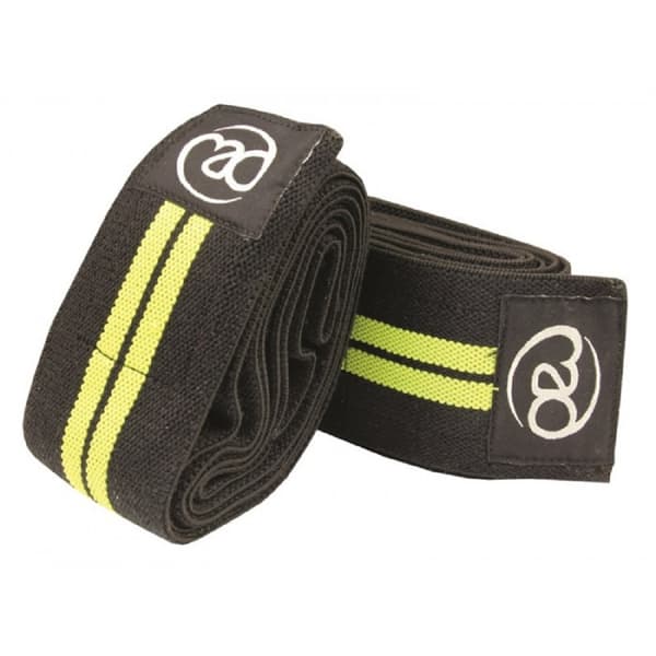 Fitness Mad Unisex Vuxen Viktlyftning Knä Support Wrap Green/Yellow One Size