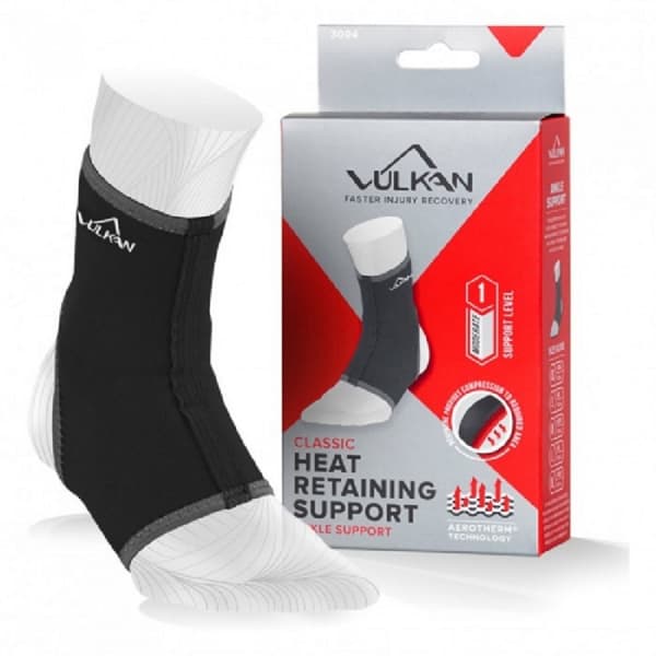 Vulkan Unisex Adult Classic 3004 Compression Ankle Support Black/Grey S