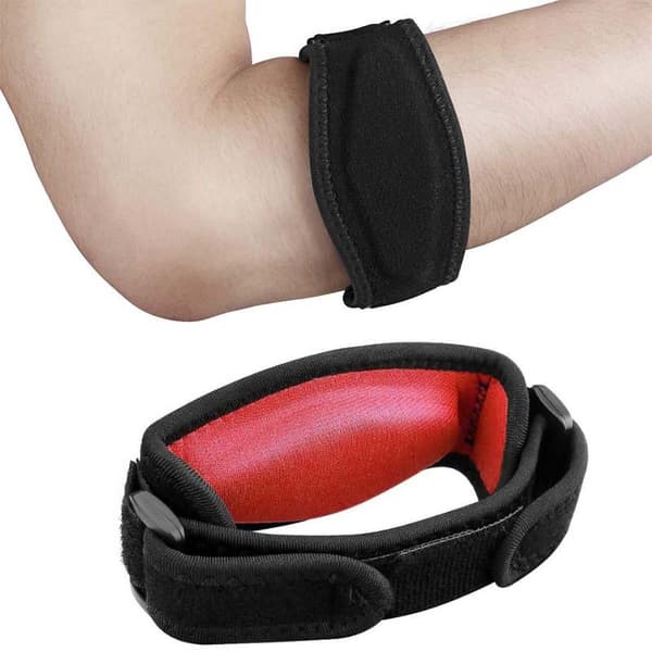 Tennisarmbåge Skyddsarmband för Ömmande Armbåge Röd 1-Pack