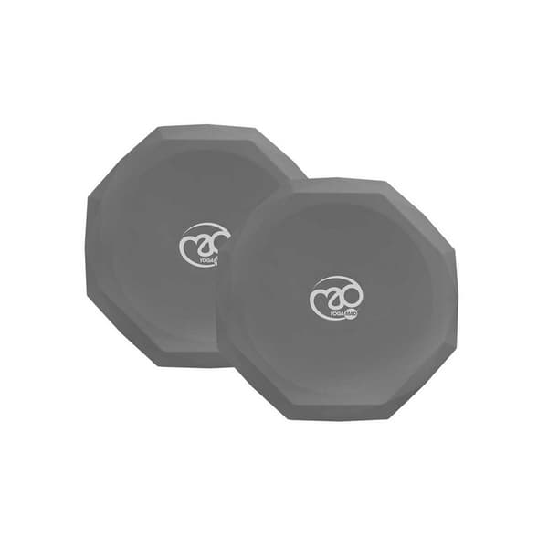 Yoga-Mad PU Knee Pads (Pack of 2) Grey One Size