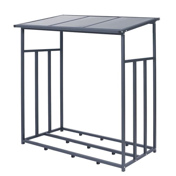 ML-Design metal fireholstery hylde antracit XL 145 x 57 x 145 cm, brænde rack udenfor, haven pejs træstation 1,2 m³, træ line stabling hjælpemiddel